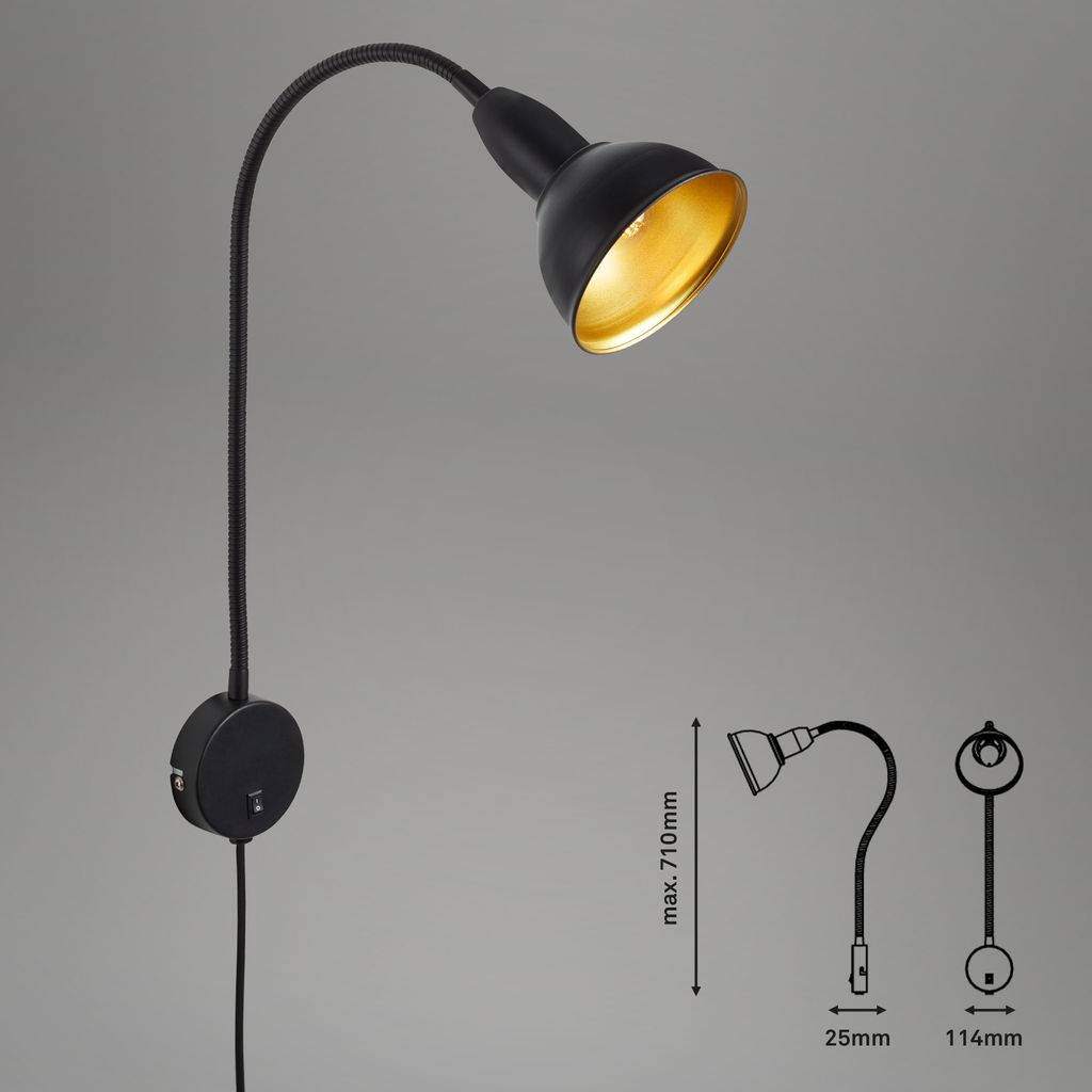 Lampe spot Ø 8 cm 1x exkl. E14 25W noir